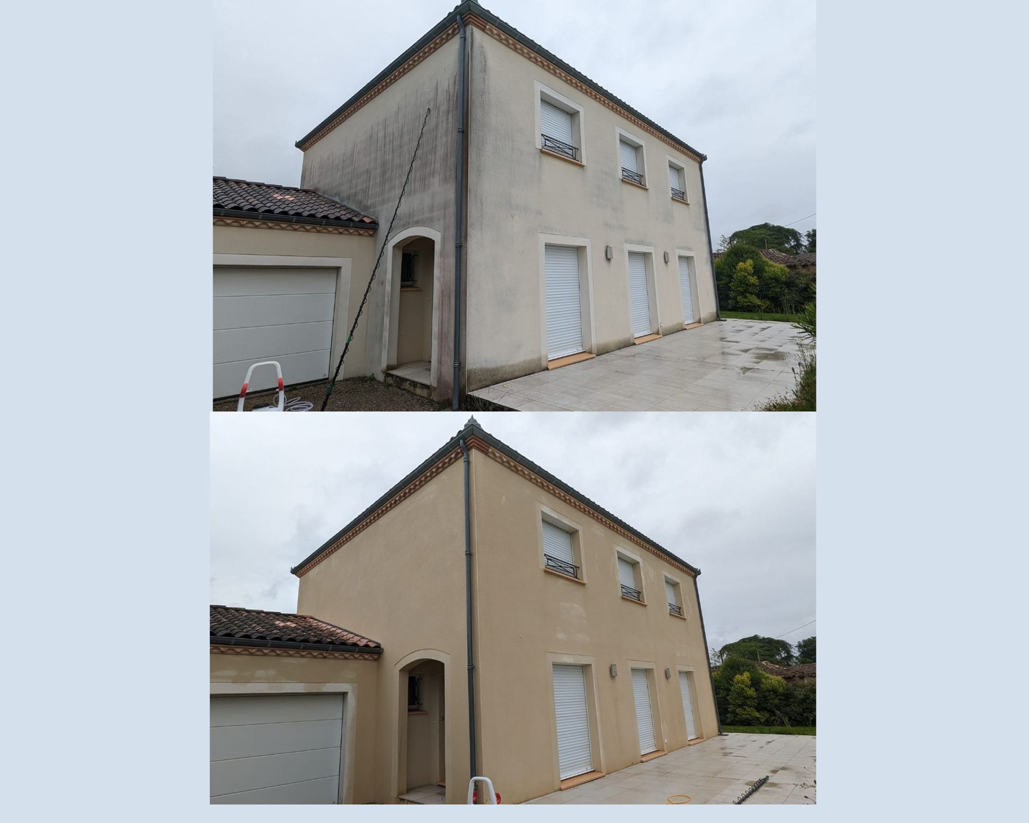 Nettoyage façade Montauban traces noires pollution - Réalisation SI-DRONE
